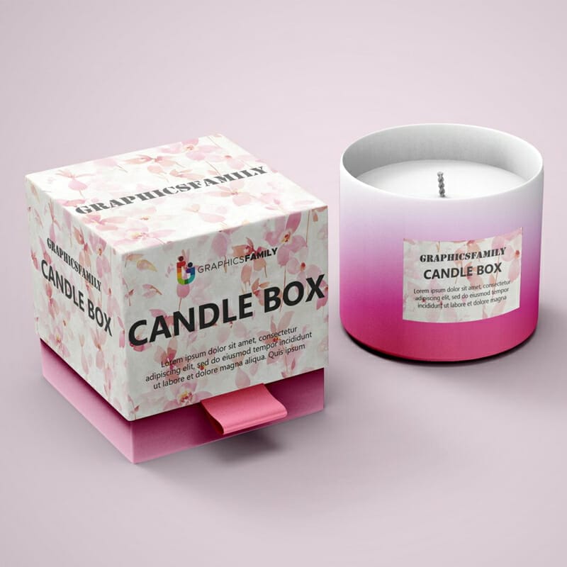 Free Candle Box Mockup