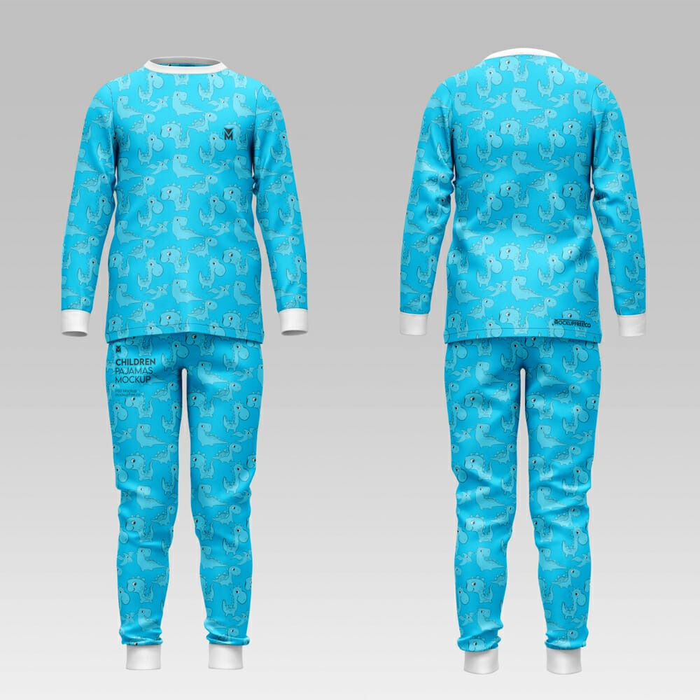Free Children Pajamas Mockup