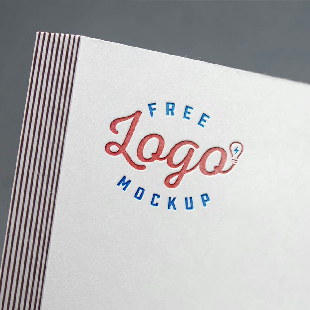 Free Close-up Logo Mockup PSD