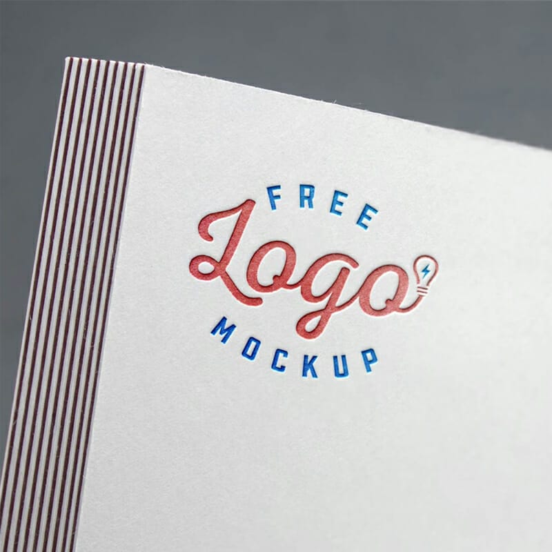 Free Close-up Logo Mockup PSD