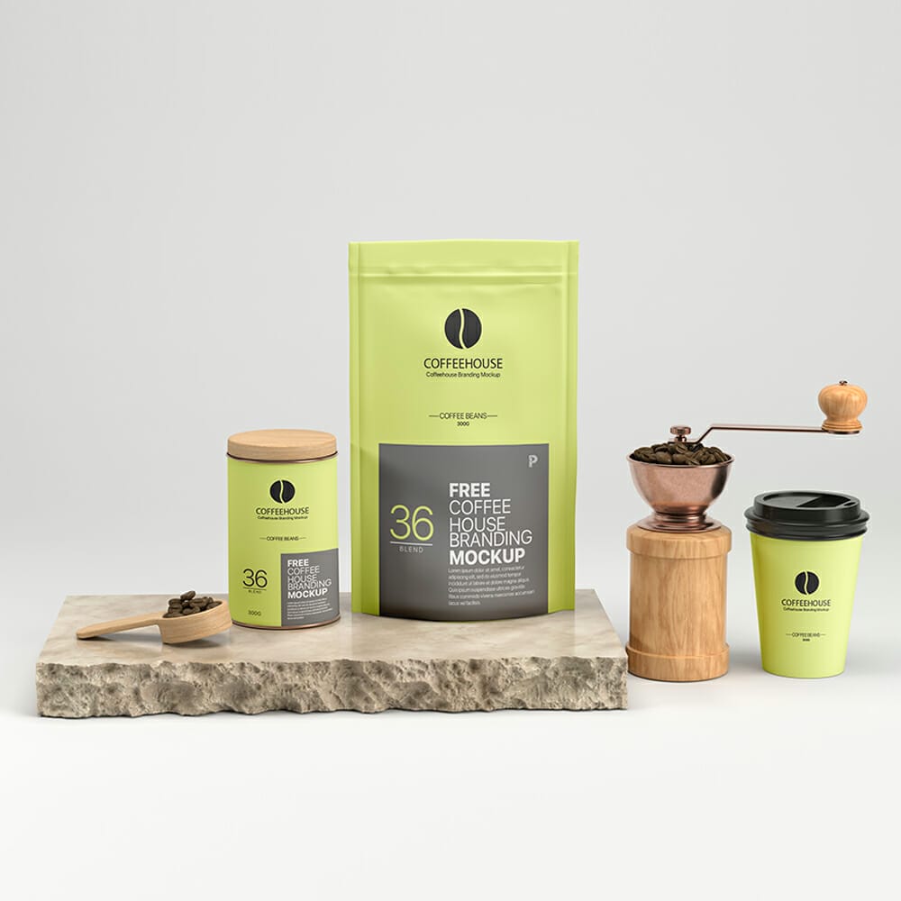 Free Coffeehouse Branding Mockup