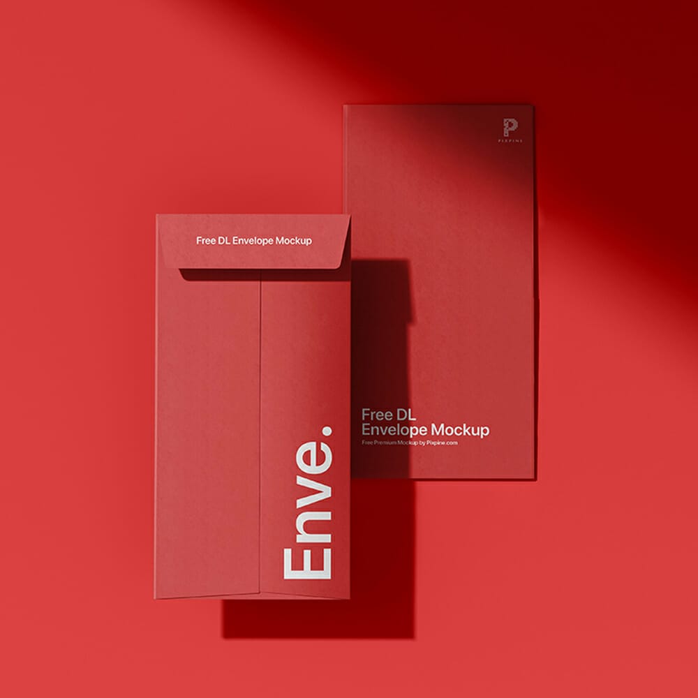 Free DL Envelope Mockup