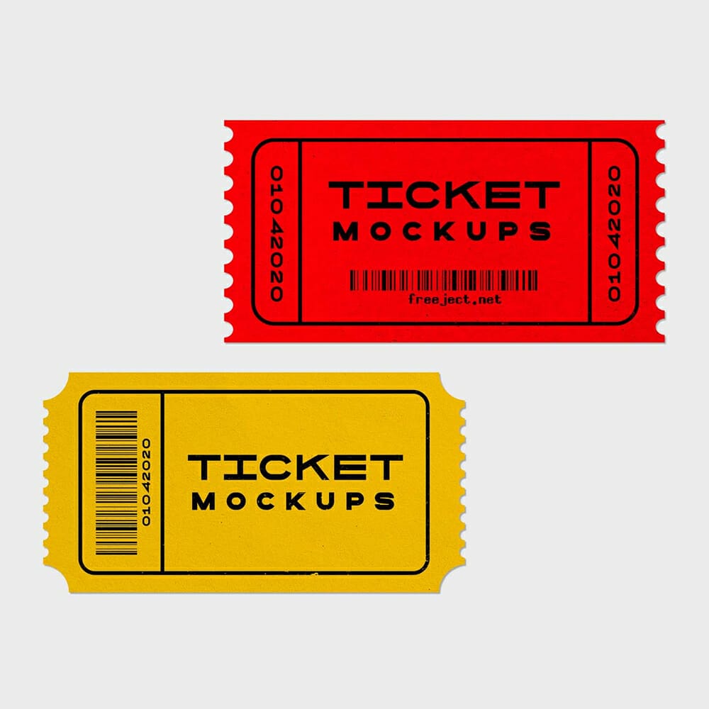 Free Download Ticket Mockups Design