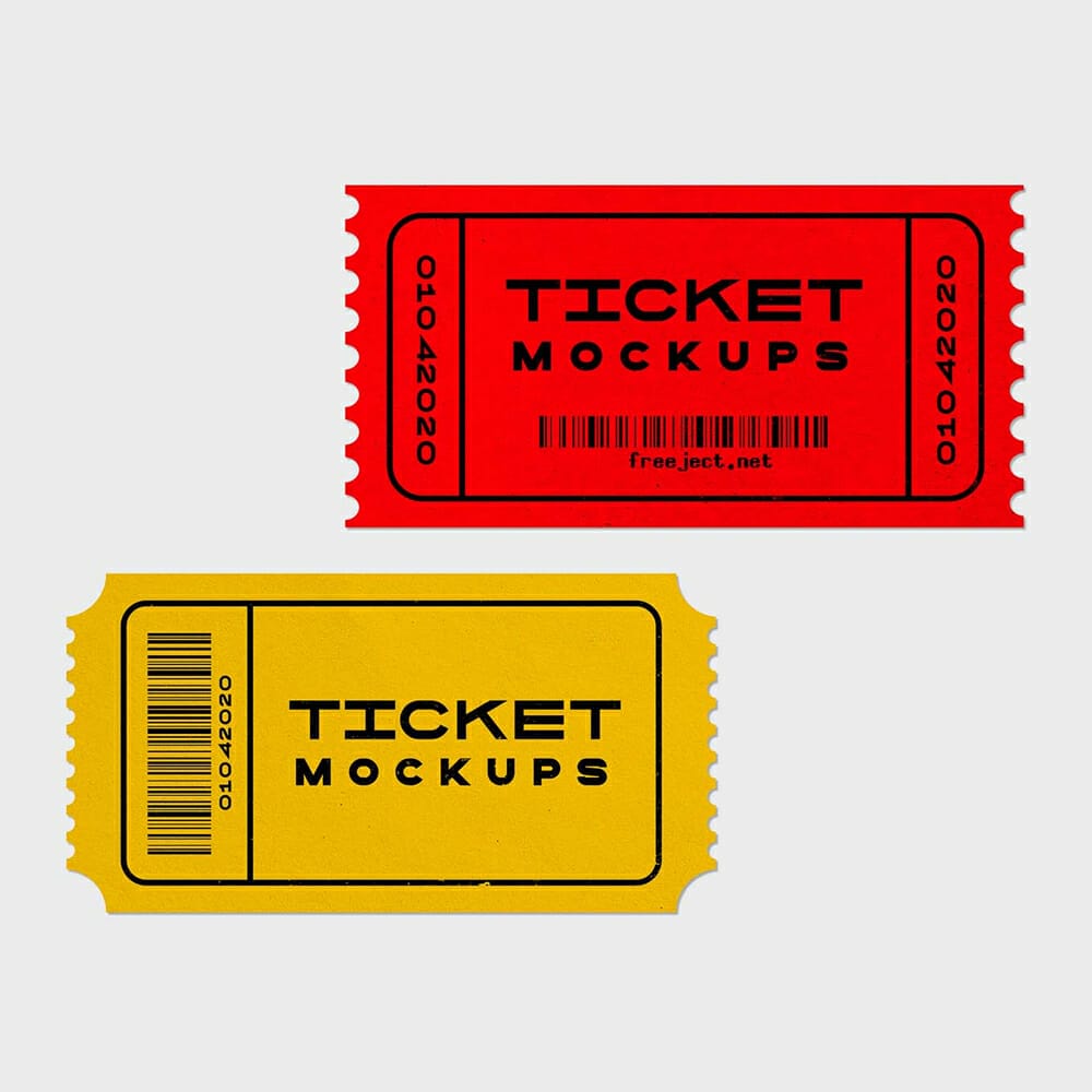 Free Download Ticket Mockups Design