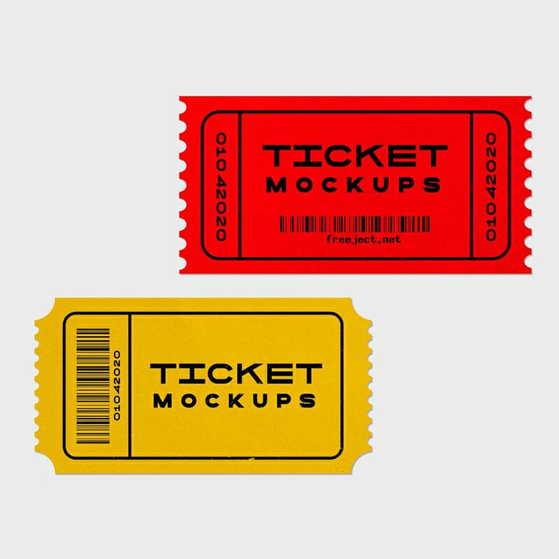 Free Download Ticket Mockups Design