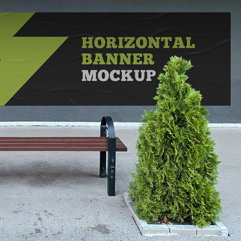 Free Horizontal Banner Mockup