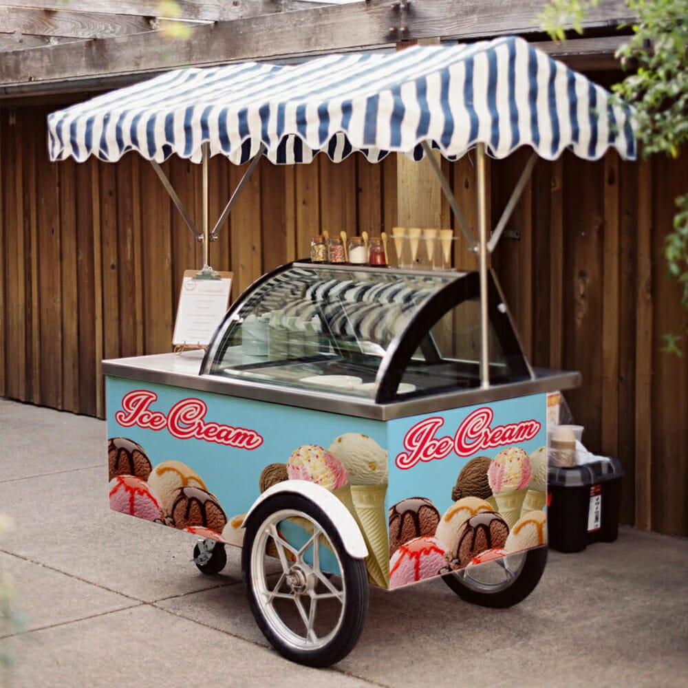Free Ice Cream Cart Mockup PSD Template