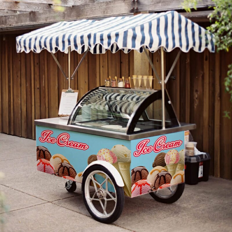 Free Ice Cream Cart Mockup PSD Template