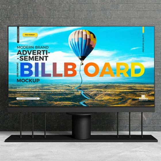 Free Modern Brand Advertisement Billboard Mockup