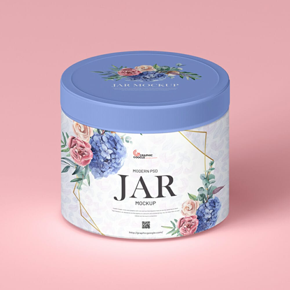 Free Modern PSD Jar Mockup