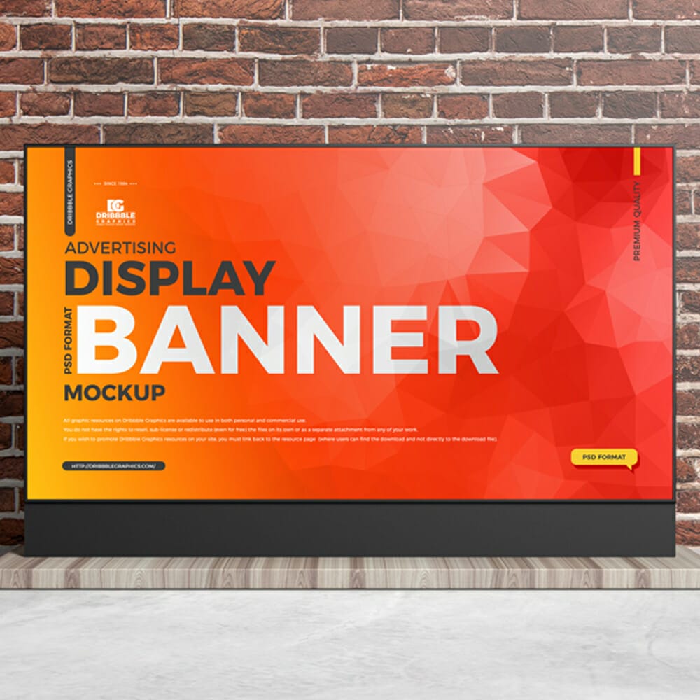 Free PSD Advertising Display Banner Mockup