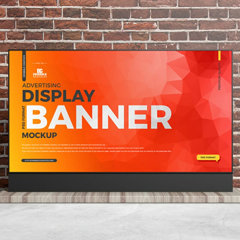 Free PSD Advertising Display Banner Mockup