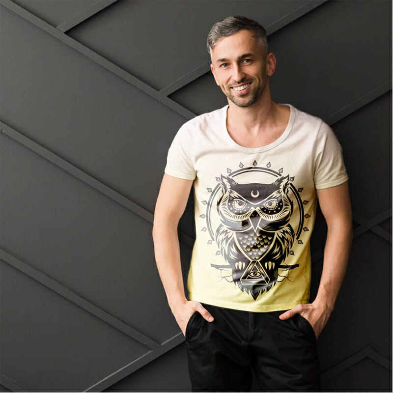 Free PSD T-Shirt Mock-up For Men