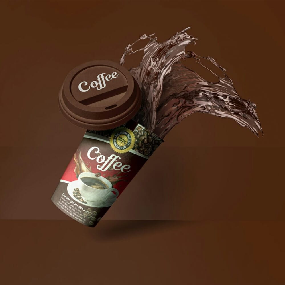 Free Photoshop Coffee Paper Cup Mockup