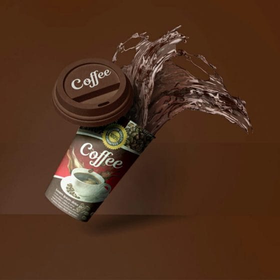 Free Photoshop Coffee Paper Cup Mockup