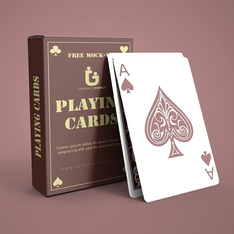 Free Photoshop Pack Of Cards Mockup