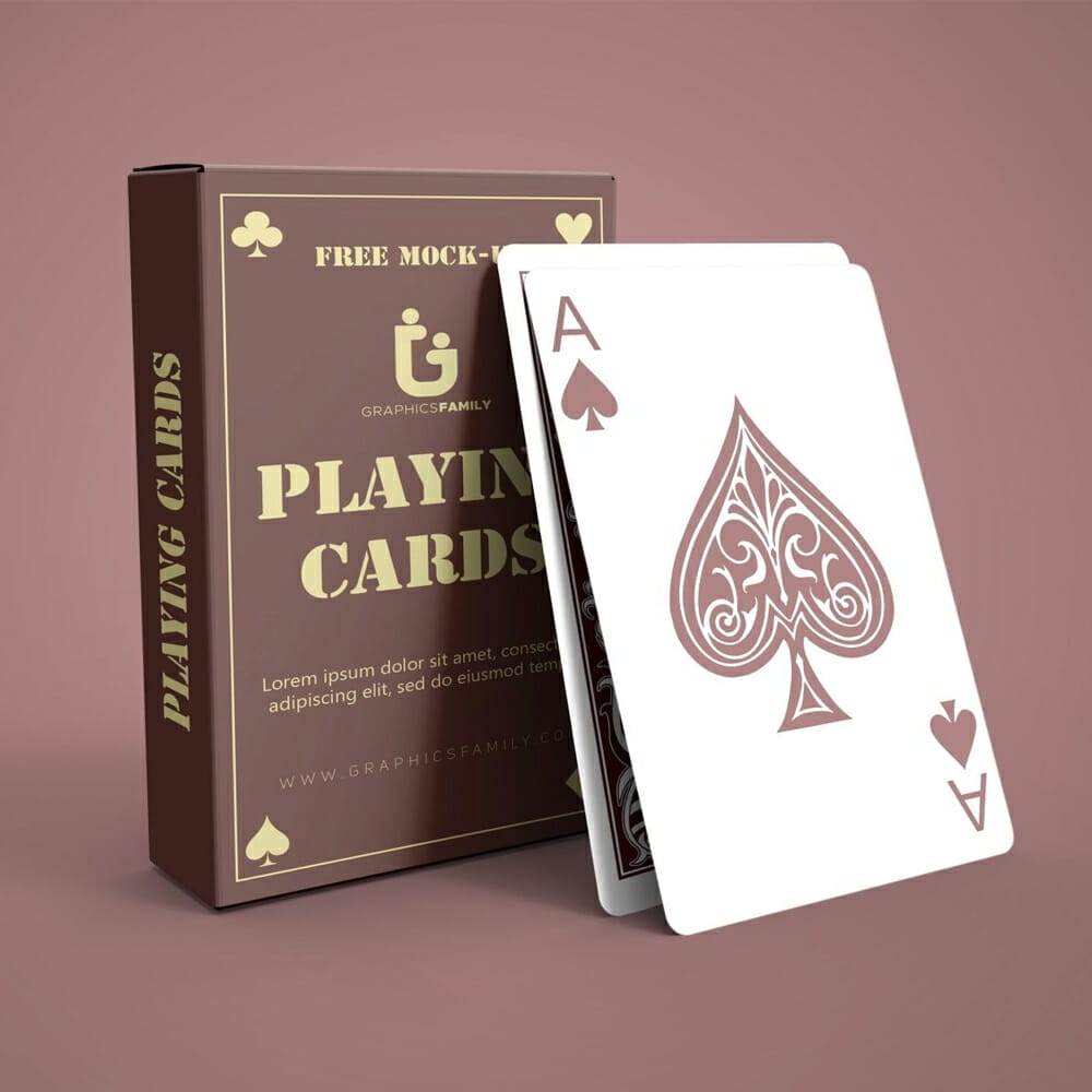 Free Photoshop Pack Of Cards Mockup