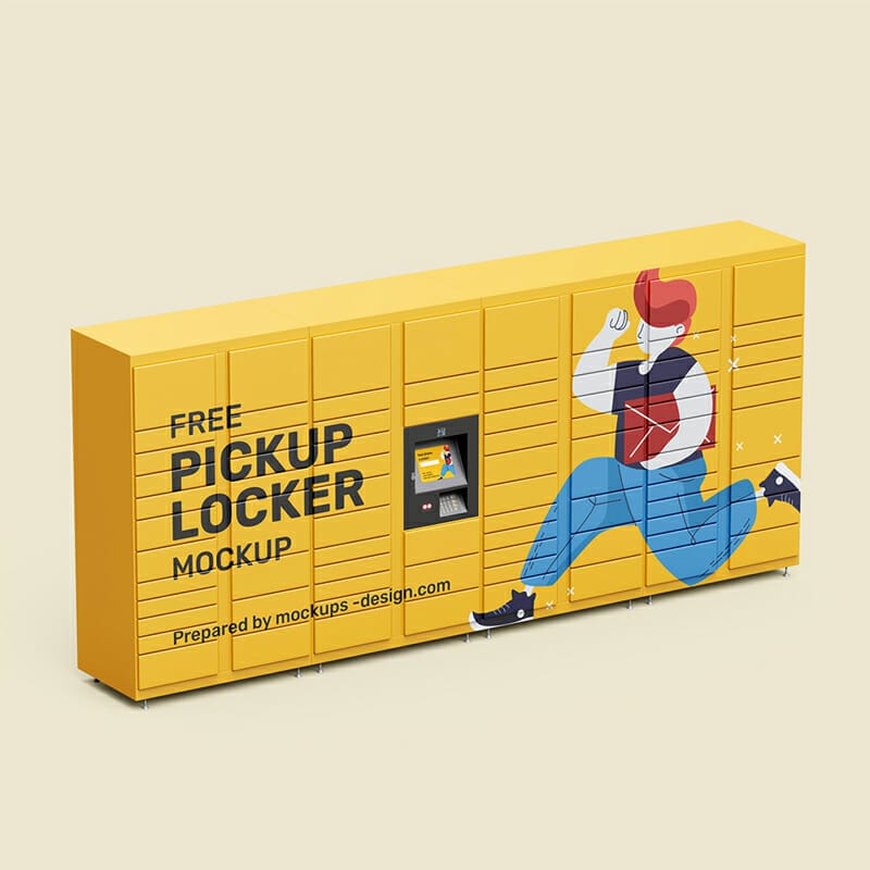 Free Pickup Locker Mockup