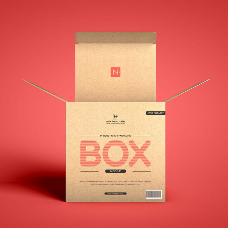 Free Product Craft Box Packaging Mockup Template » CSS Author