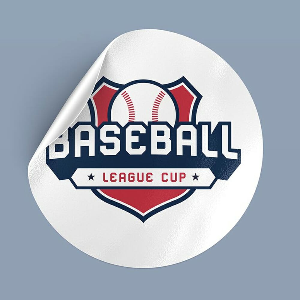 Free Rounded Sticker Mockup