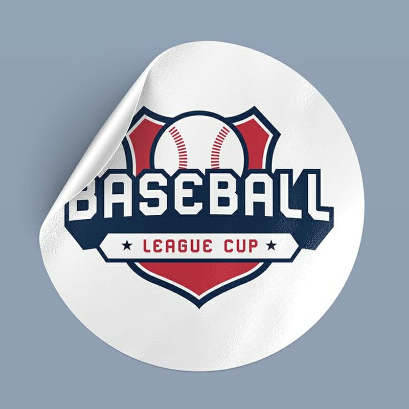 Free Rounded Sticker Mockup