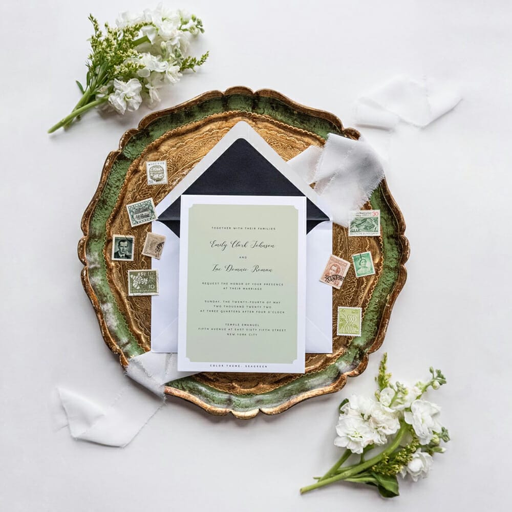 Free Simple Wedding Invitation Card Mockup PSD