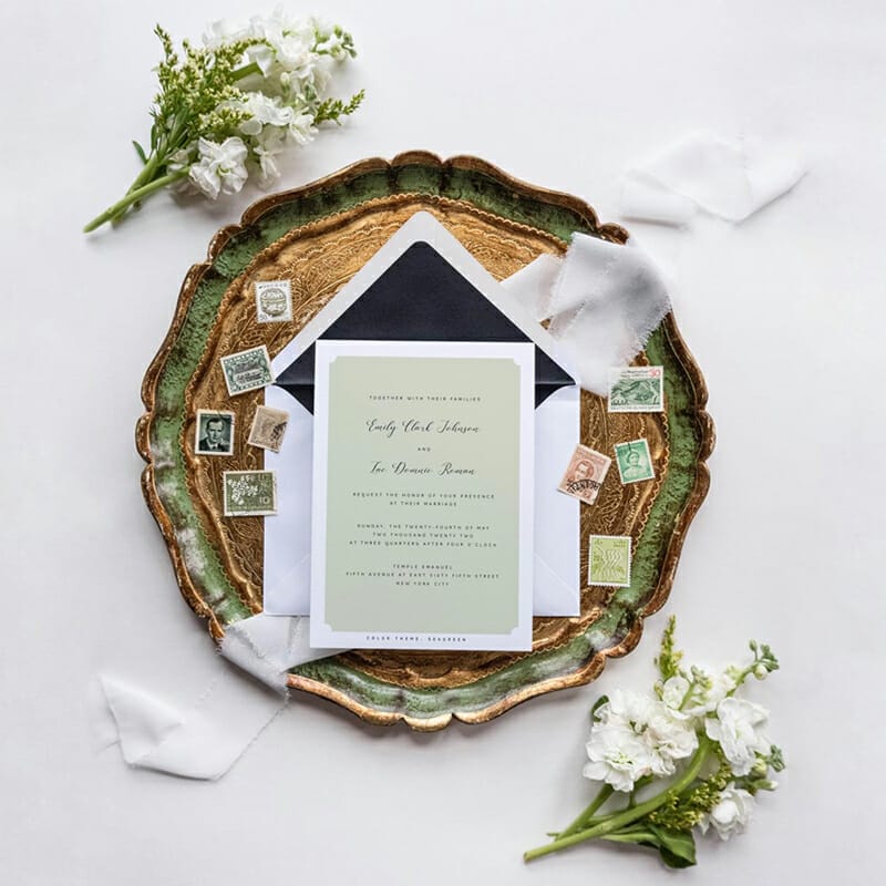 Free Simple Wedding Invitation Card Mockup PSD