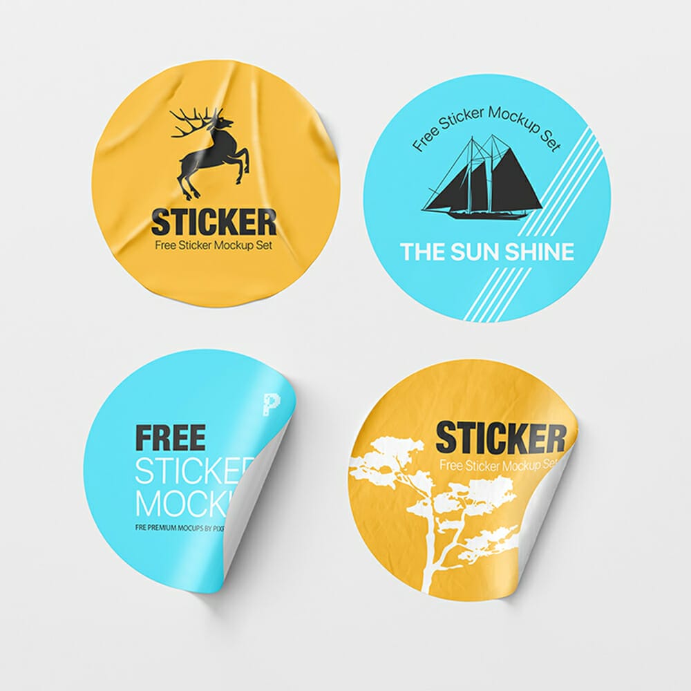 Free Sticker Mockup