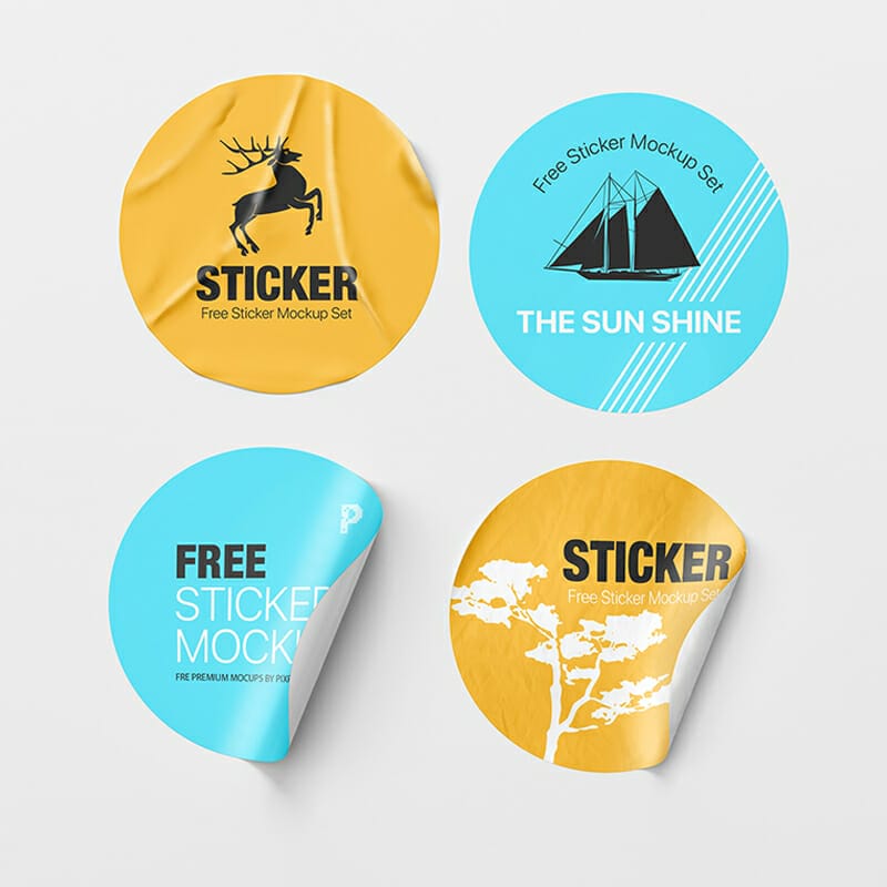 Free Sticker Mockup
