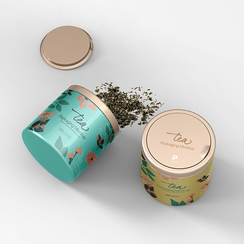 Free Tea Branding Mockup