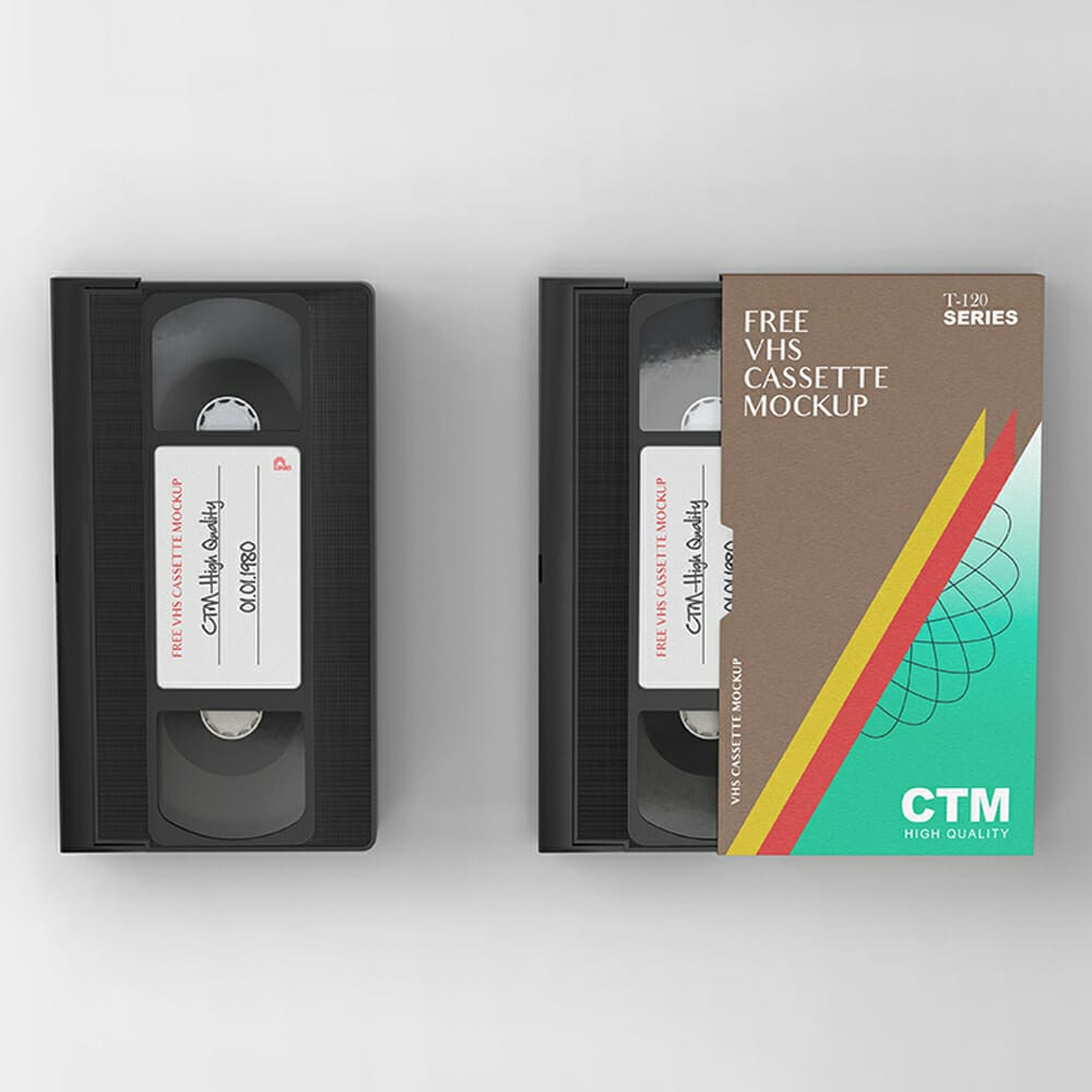 Free VHS Cassette Mockup