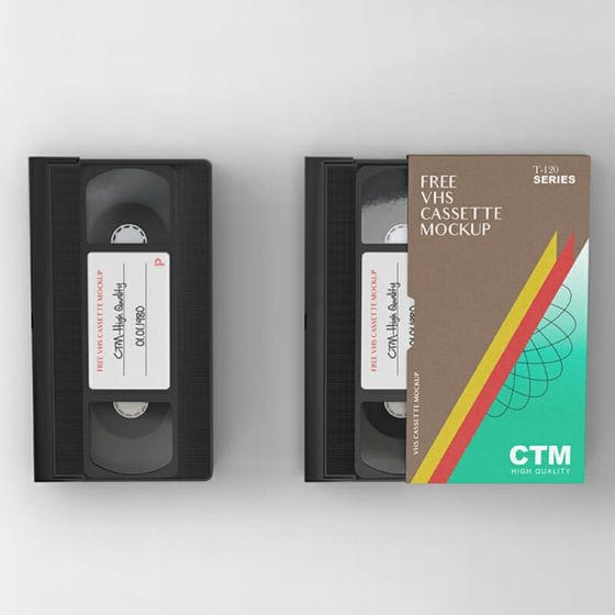 Free VHS Cassette Mockup