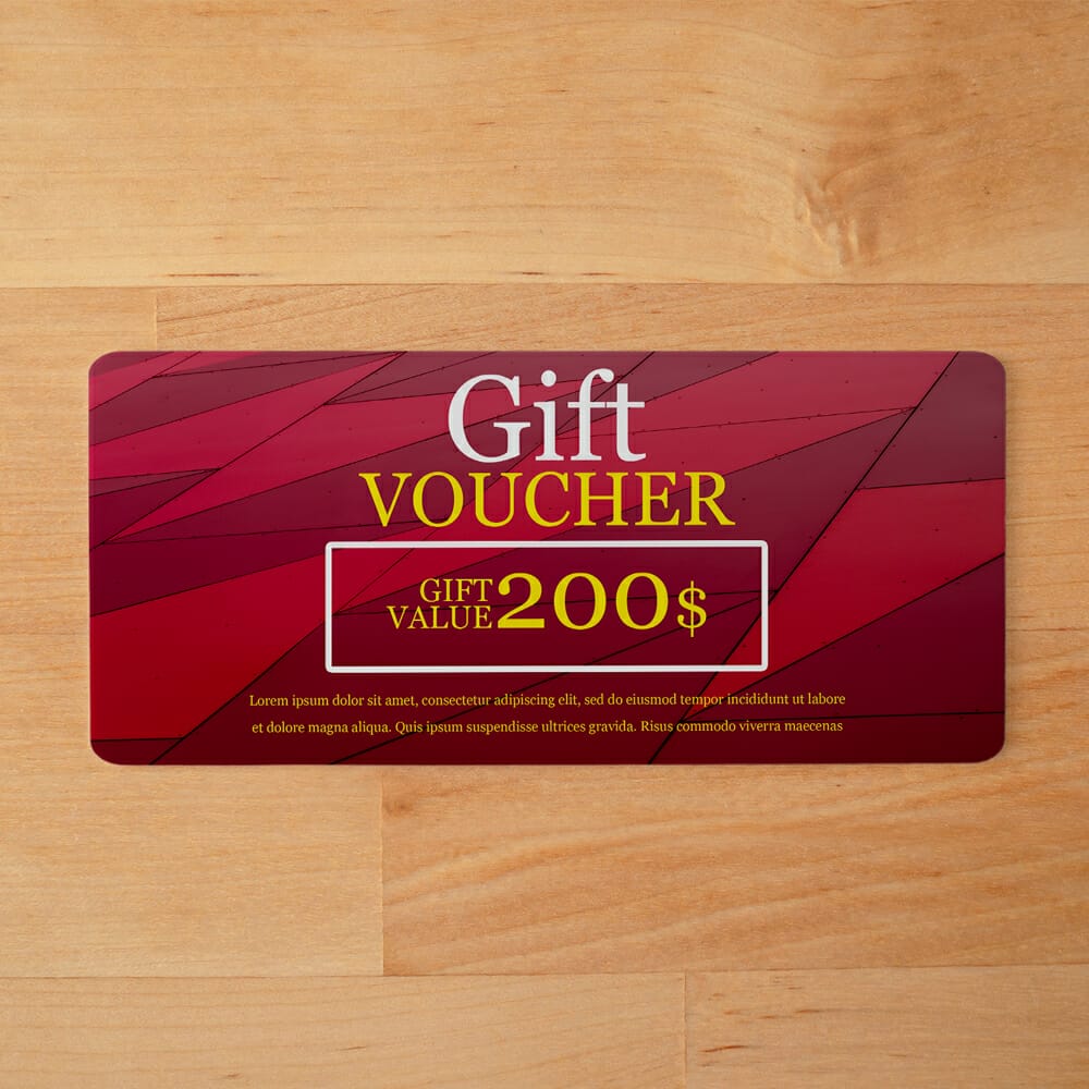 Free Voucher Mockup PSD Template