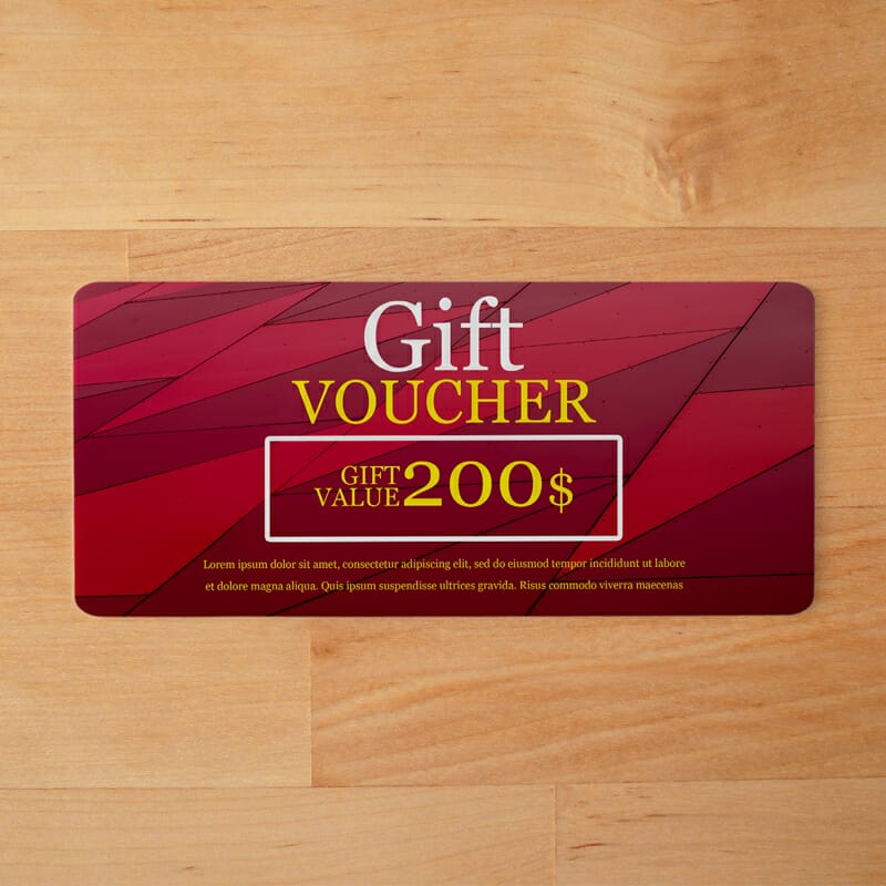 Free Voucher Mockup PSD Template