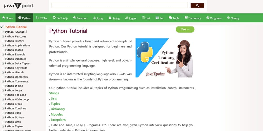 Discover the Best Places To Learn Python 31 Javatpoint Python Tutorial