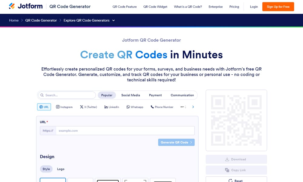 Jotform QR Code Generator