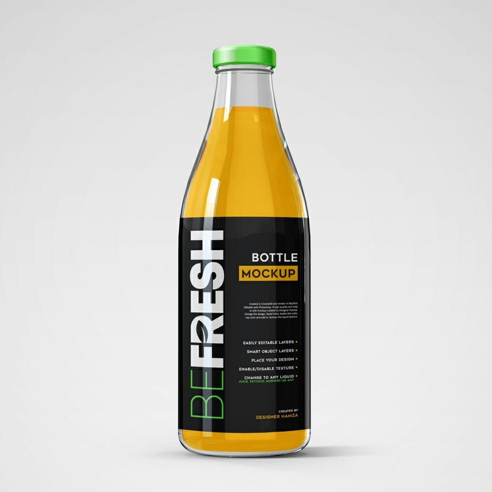Juice Bottle Mockup