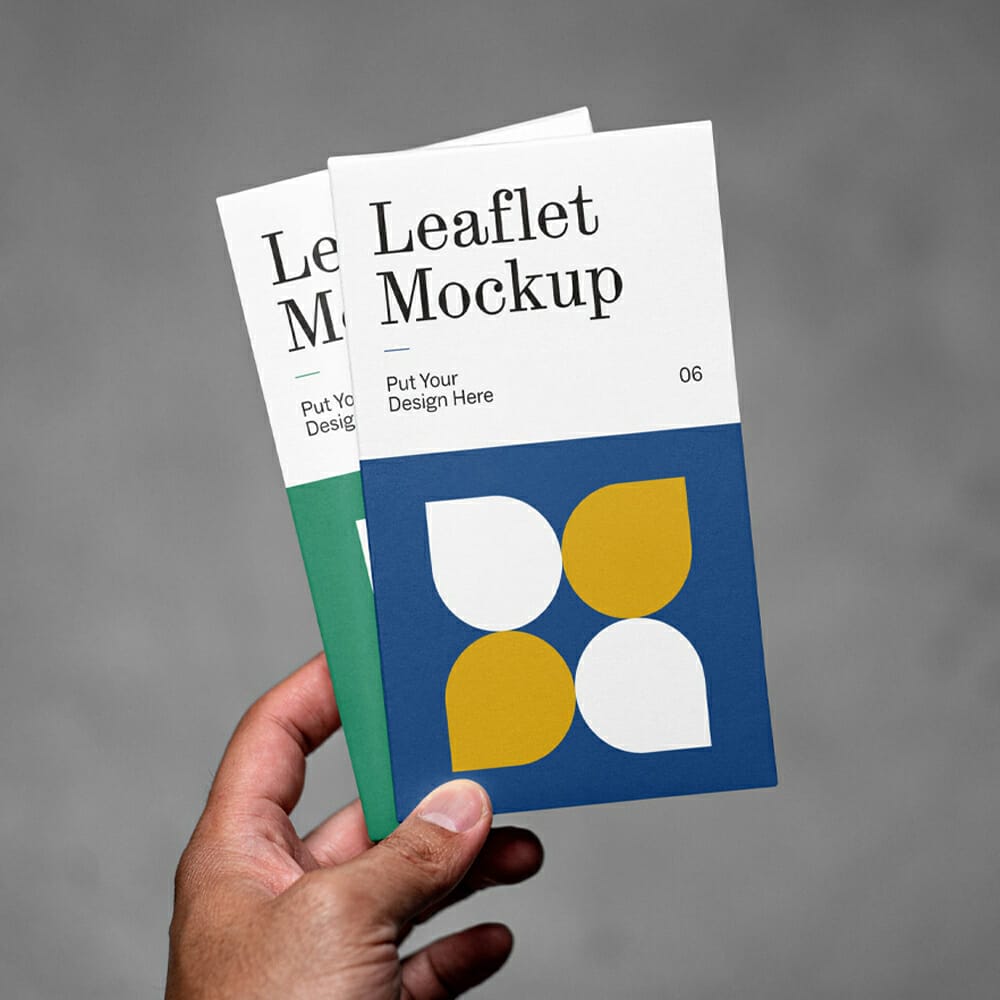 Leaflet PSD Mockup