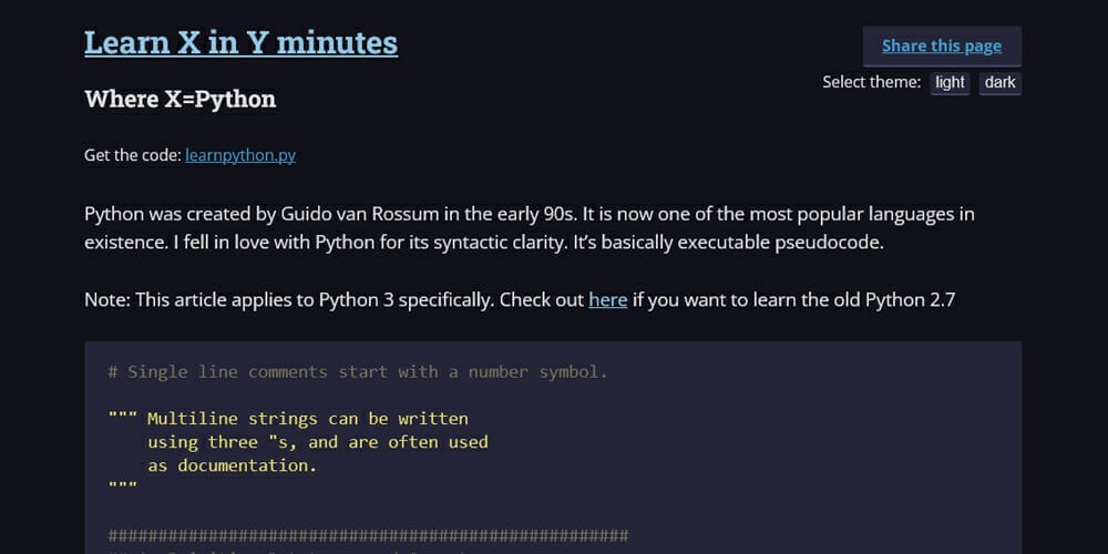 Discover the Best Places To Learn Python 44 Learn X in Y Minutes