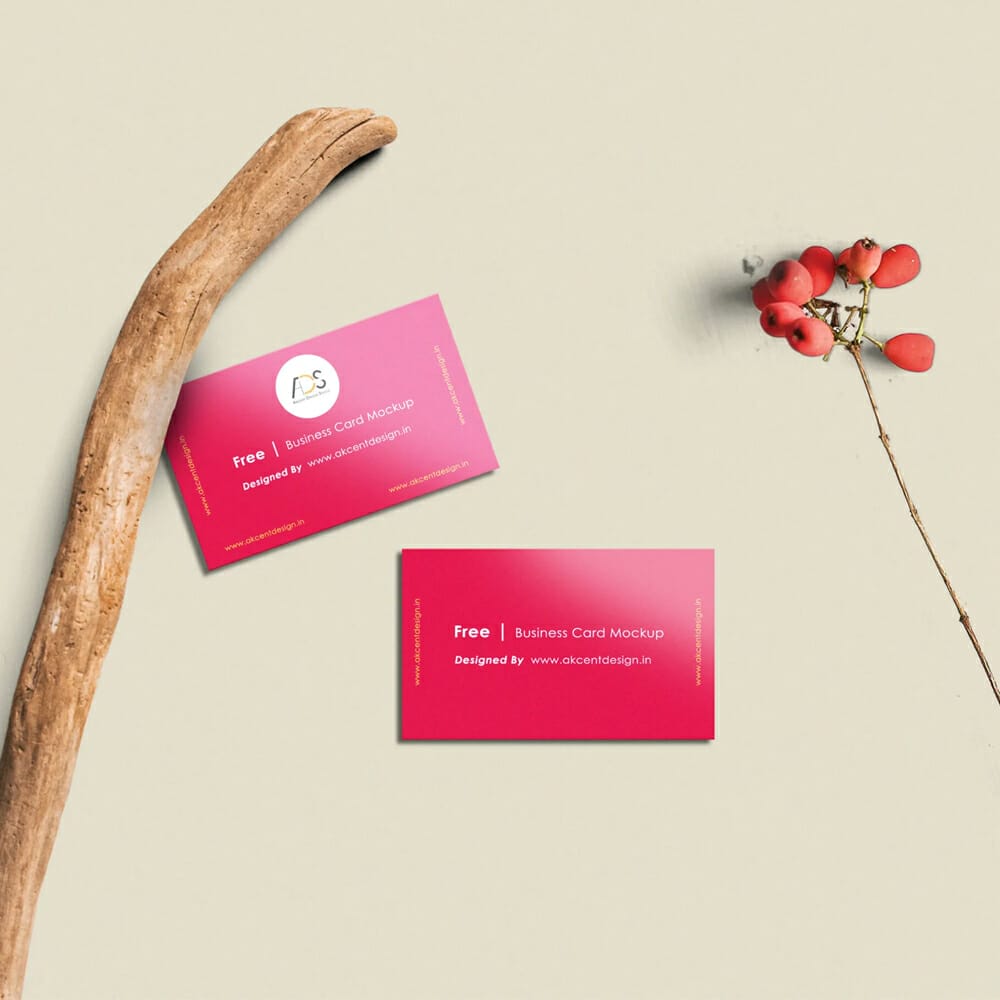 Light Tone Business Card Mockup PSD