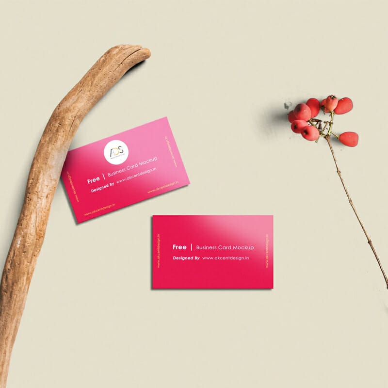 Light Tone Business Card Mockup PSD