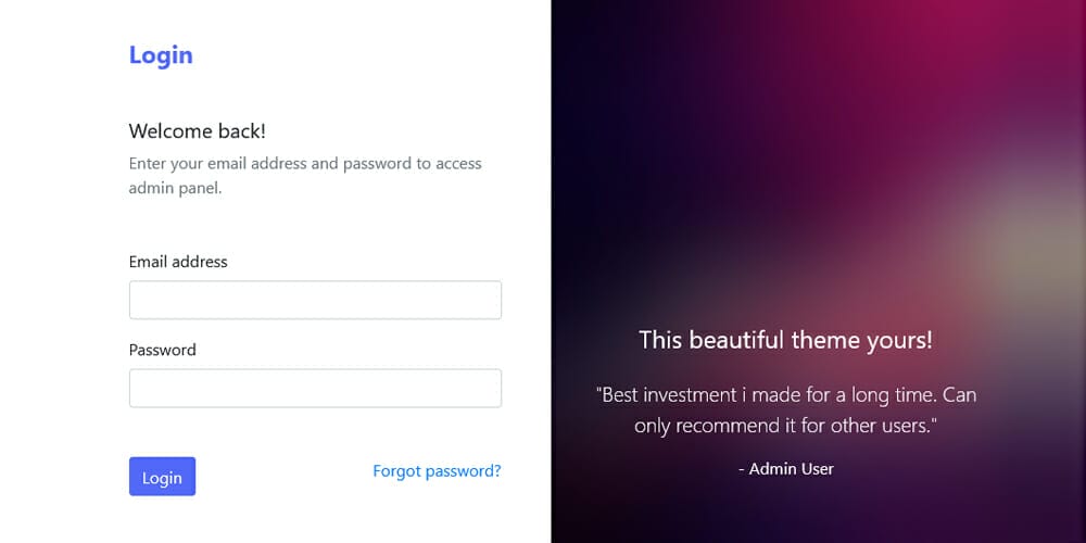 Bootstrap Login Form