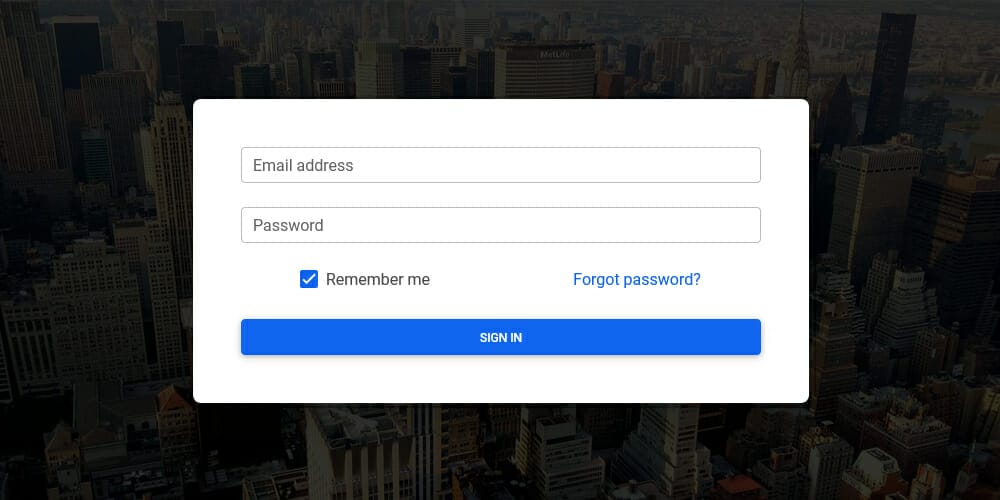 Bootstrap Login Form