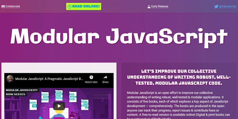 Ultimate Collection of JavaScript Learning Resources(FREE) 35 Modular JavaScript