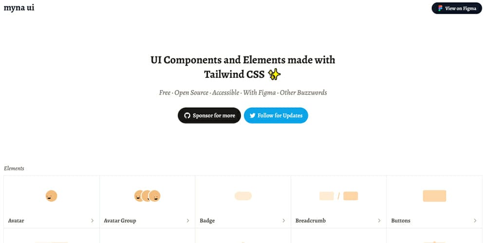 Free Tailwind CSS UI Components and Resources 46 Myna UI