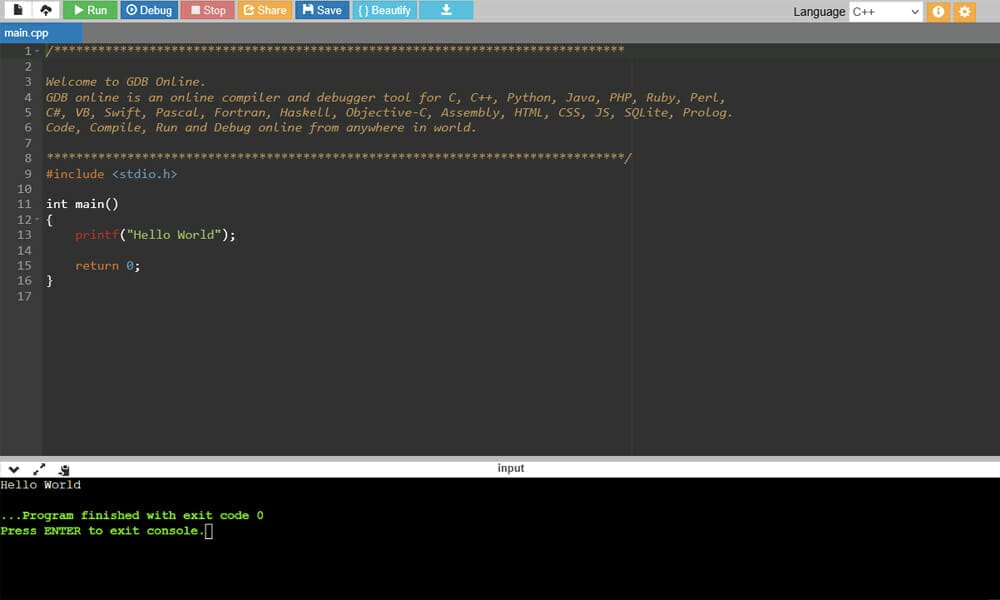 15+ Best Online C++ Compilers 2022 » Css Author