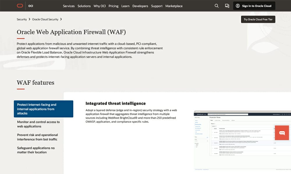 Oracle Web Application Firewall