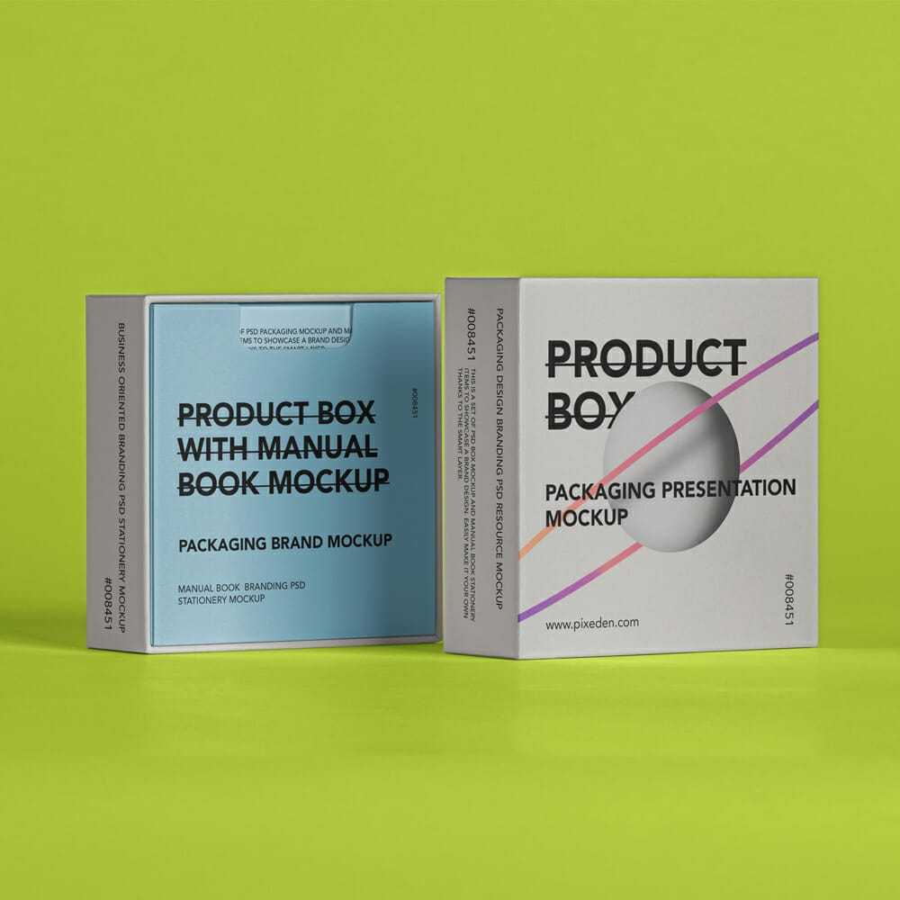 PSD Product Box Mockup Scene