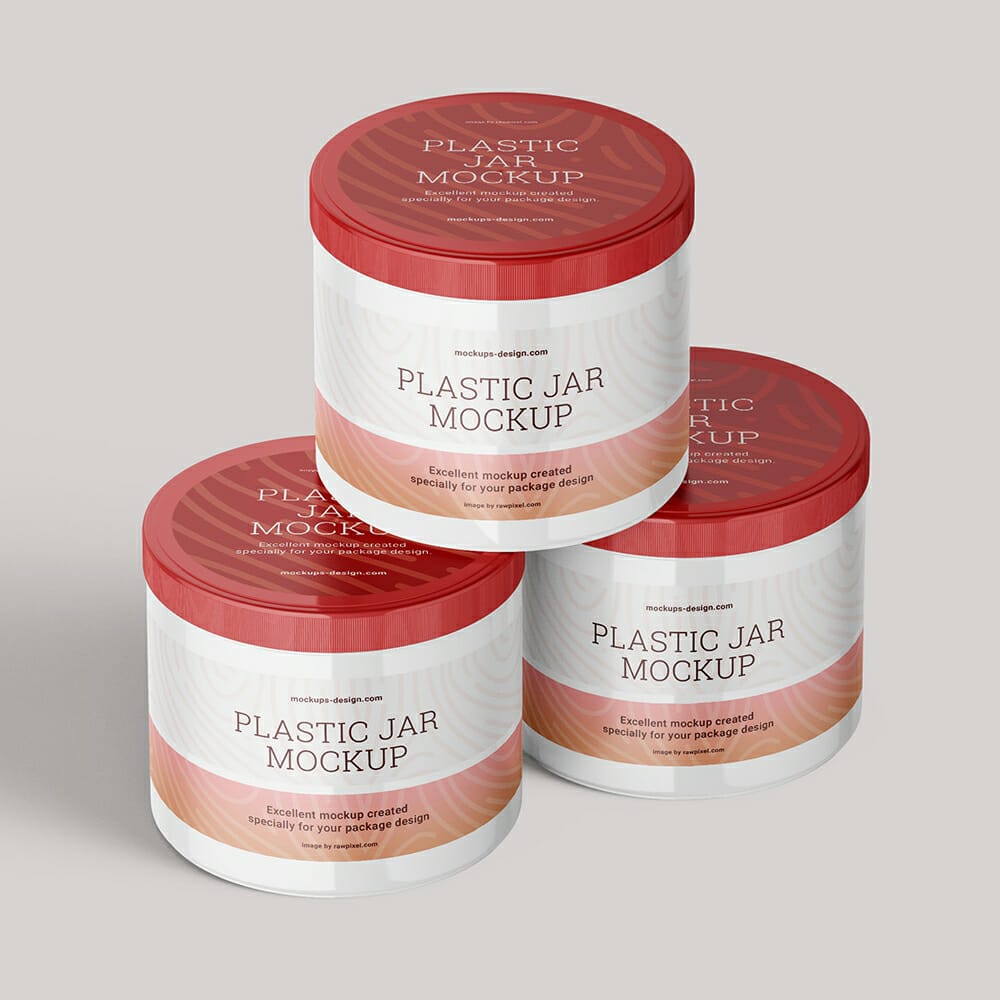 Plastic Jar Mockup