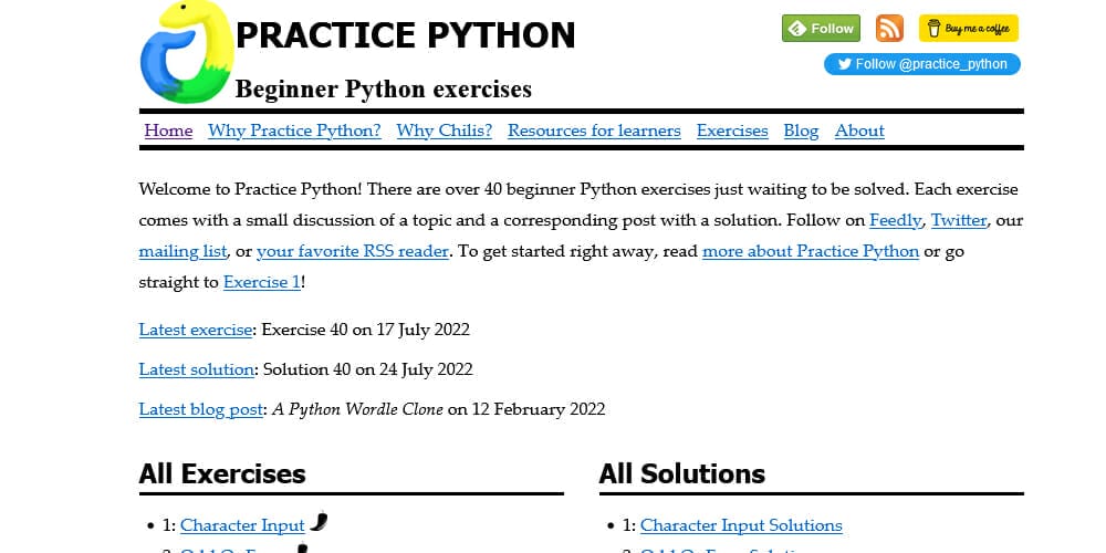 Discover the Best Places To Learn Python 41 Practice Python Coding Challenges